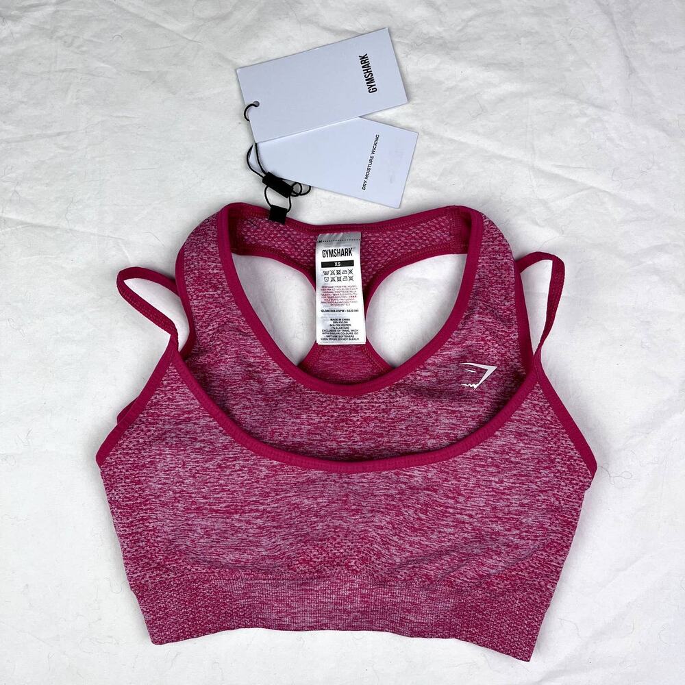 Gymshark Vital Boost Padded Sports Bra Sunset Pink Marl Womens XS NWT Support